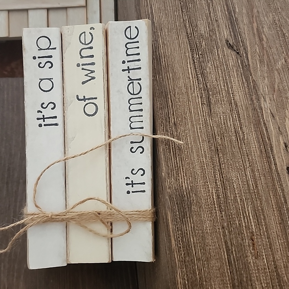 Decorative Stacked Books with Quote